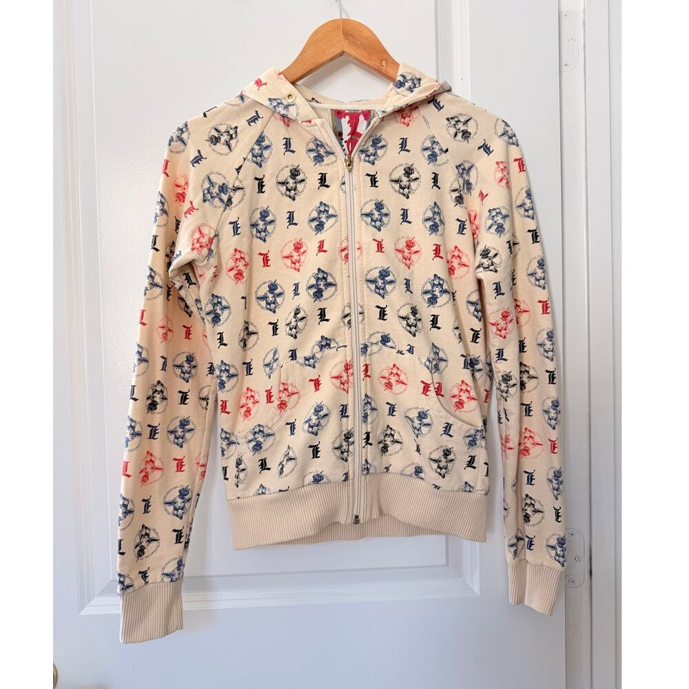 L.A.M.B. Gwen Stefani RARE Vintage Spring 2007 Lamb Head All Over Print Hoodie